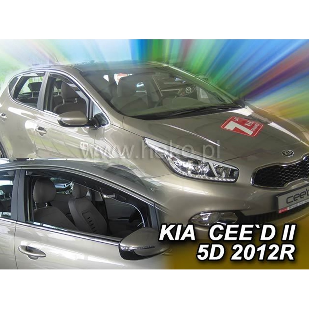 Εικόνα 1 από 5 — ΑΝΕΜΟΘΡΑΥΣΤΕΣ ΓΙΑ KIA CEED II 5D 05/2012-2018 ΖΕΥΓΑΡΙ ΑΠΟ ΕΥΚΑΜΠΤΟ ΦΙΜΕ ΠΛΑΣΤΙΚΟ HEKO – 2 ΤΕΜ.