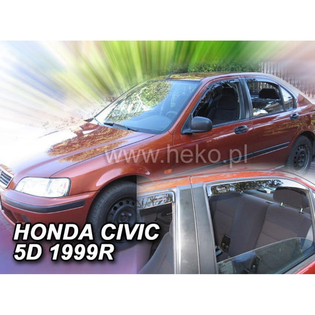 Εικόνα 1 από 5 — ΑΝΕΜΟΘΡΑΥΣΤΕΣ ΓΙΑ HONDA CIVIC 5D HB/LTB/COMBI 1995-2000 ΣΕΤ ΑΥΤΟΚΙΝΗΤΟΥ ΑΠΟ ΕΥΚΑΜΠΤΟ ΦΙΜΕ ΠΛΑΣΤΙΚΟ HEKO – 4 ΤΕΜ.