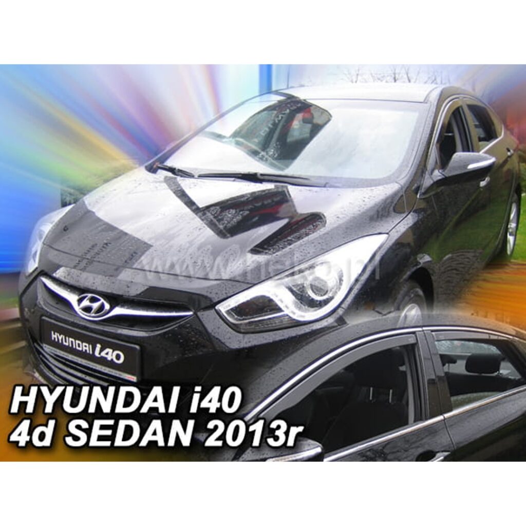 Εικόνα 1 από 5 — ΑΝΕΜΟΘΡΑΥΣΤΕΣ ΓΙΑ HYUNDAI i40 4D SEDAN 2011+(+OT) ΣΕΤ ΑΥΤΟΚΙΝΗΤΟΥ ΑΠΟ ΕΥΚΑΜΠΤΟ ΦΙΜΕ ΠΛΑΣΤΙΚΟ HEKO – 4 ΤΕΜ.