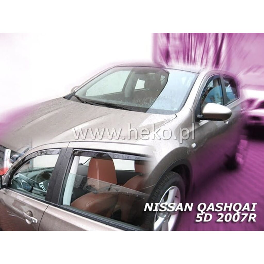 Εικόνα 1 από 5 — ΑΝΕΜΟΘΡΑΥΣΤΕΣ ΓΙΑ NISSAN QASHQAI I J10 5D 02/2007-2013  ΣΕΤ ΑΥΤΟΚΙΝΗΤΟΥ ΑΠΟ ΕΥΚΑΜΠΤΟ ΦΙΜΕ ΠΛΑΣΤΙΚΟ HEKO – 4 ΤΕΜ.
