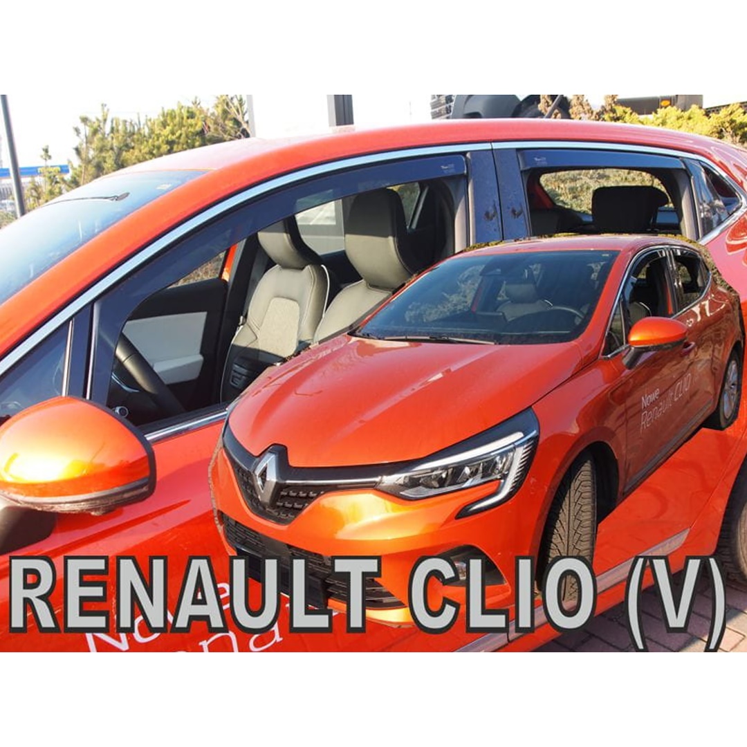 Εικόνα 1 από 5 — ΑΝΕΜΟΘΡΑΥΣΤΕΣ ΓΙΑ RENAULT CLIO 5D 2019+ ΣΕΤ ΑΥΤΟΚΙΝΗΤΟΥ ΑΠΟ ΕΥΚΑΜΠΤΟ ΦΙΜΕ ΠΛΑΣΤΙΚΟ HEKO – 4 ΤΕΜ.