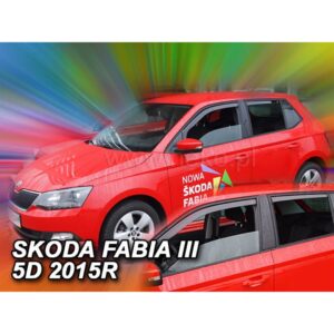ΑΝΕΜΟΘΡΑΥΣΤΕΣ ΓΙΑ SKODA FABIA III 5D 2014+ HTB ΣΕΤ ΑΥΤΟΚΙΝΗΤΟΥ ΑΠΟ ΕΥΚΑΜΠΤΟ ΦΙΜΕ ΠΛΑΣΤΙΚΟ HEKO - 4 ΤΕΜ.