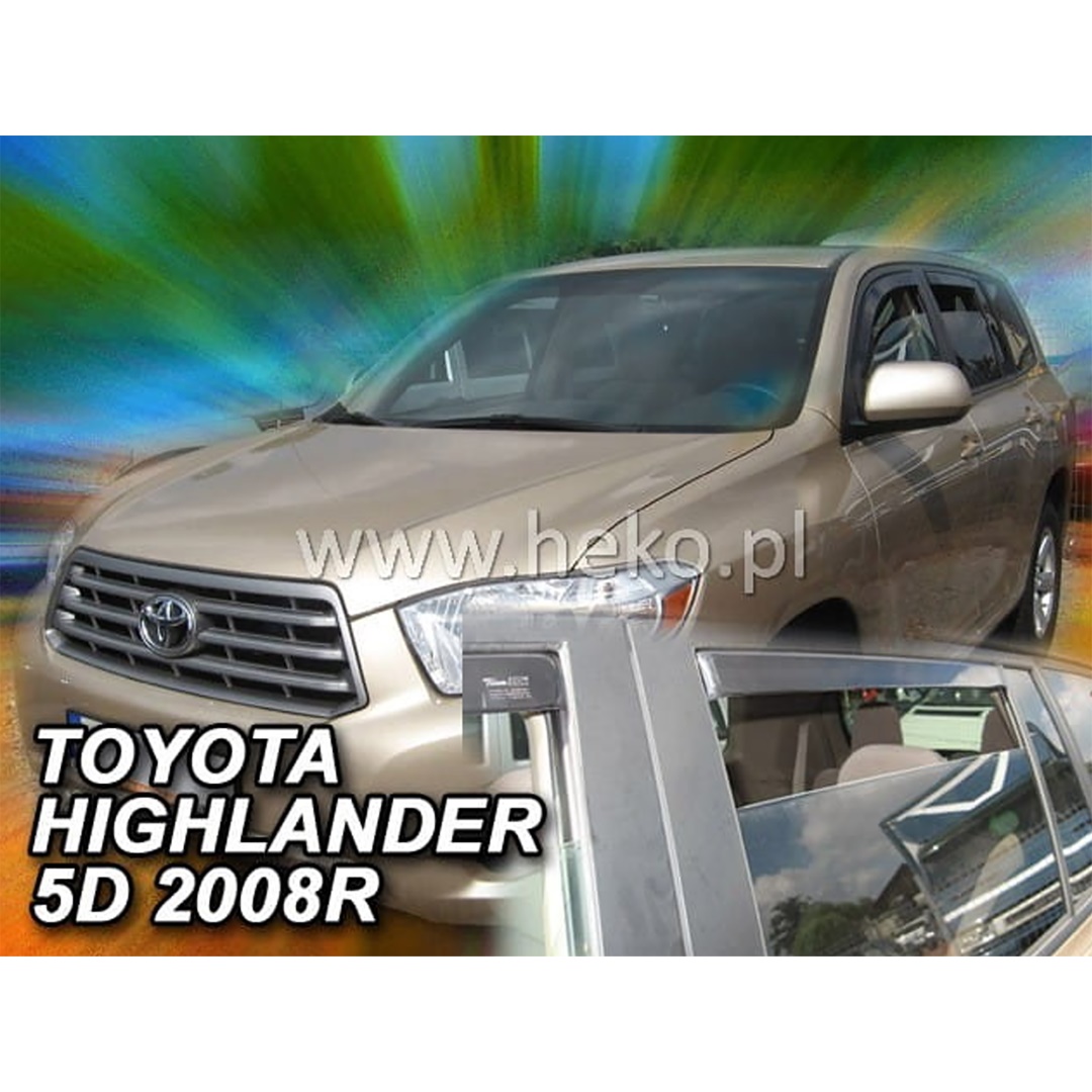 Εικόνα 1 από 5 — ΑΝΕΜΟΘΡΑΥΣΤΕΣ ΓΙΑ TOYOTA HIGHLANDER 5D 2007+ ΣΕΤ ΑΥΤΟΚΙΝΗΤΟΥ ΑΠΟ ΕΥΚΑΜΠΤΟ ΦΙΜΕ ΠΛΑΣΤΙΚΟ HEKO – 4 ΤΕΜ.