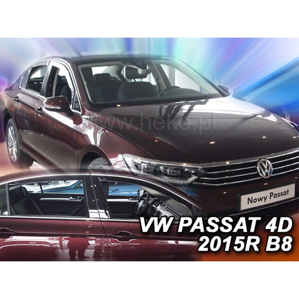 Εικόνα 1 από 5 — ΑΝΕΜΟΘΡΑΥΣΤΕΣ ΓΙΑ VW PASSAT 4D 2014+ ΣΕΤ ΑΥΤΟΚΙΝΗΤΟΥ ΑΠΟ ΕΥΚΑΜΠΤΟ ΦΙΜΕ ΠΛΑΣΤΙΚΟ HEKO – 4 ΤΕΜ.