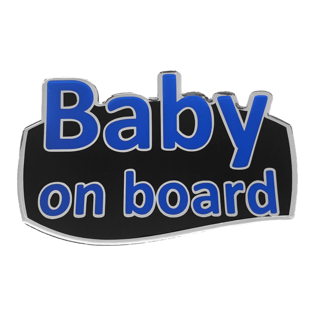 Εικόνα 1 από 3 — BABY ON BOARD ΑΥΤΟΚΟΛΛΗΤΟ ΕΞΩΤΕΡΙΚΗΣ ΧΡΗΣΗΣ 18,7 Χ 11,9 cm ΜΠΛΕ/ΜΑΥΡΟ/ΧΡΩΜΙΟ ΜΕ ΕΠΙΚΑΛΥΨΗ ΕΠΟΞΕΙΔΙΚΗΣ ΡΥΤΙΝΗΣ (ΥΓΡΟ ΓΥΑΛΙ) – 1 ΤΕΜ.