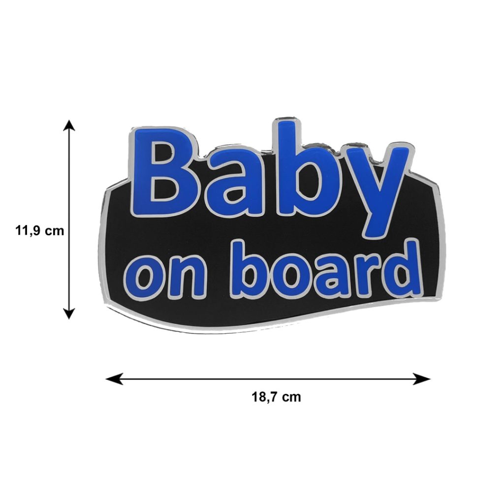 Εικόνα 2 από 3 — BABY ON BOARD ΑΥΤΟΚΟΛΛΗΤΟ ΕΞΩΤΕΡΙΚΗΣ ΧΡΗΣΗΣ 18,7 Χ 11,9 cm ΜΠΛΕ/ΜΑΥΡΟ/ΧΡΩΜΙΟ ΜΕ ΕΠΙΚΑΛΥΨΗ ΕΠΟΞΕΙΔΙΚΗΣ ΡΥΤΙΝΗΣ (ΥΓΡΟ ΓΥΑΛΙ) – 1 ΤΕΜ.