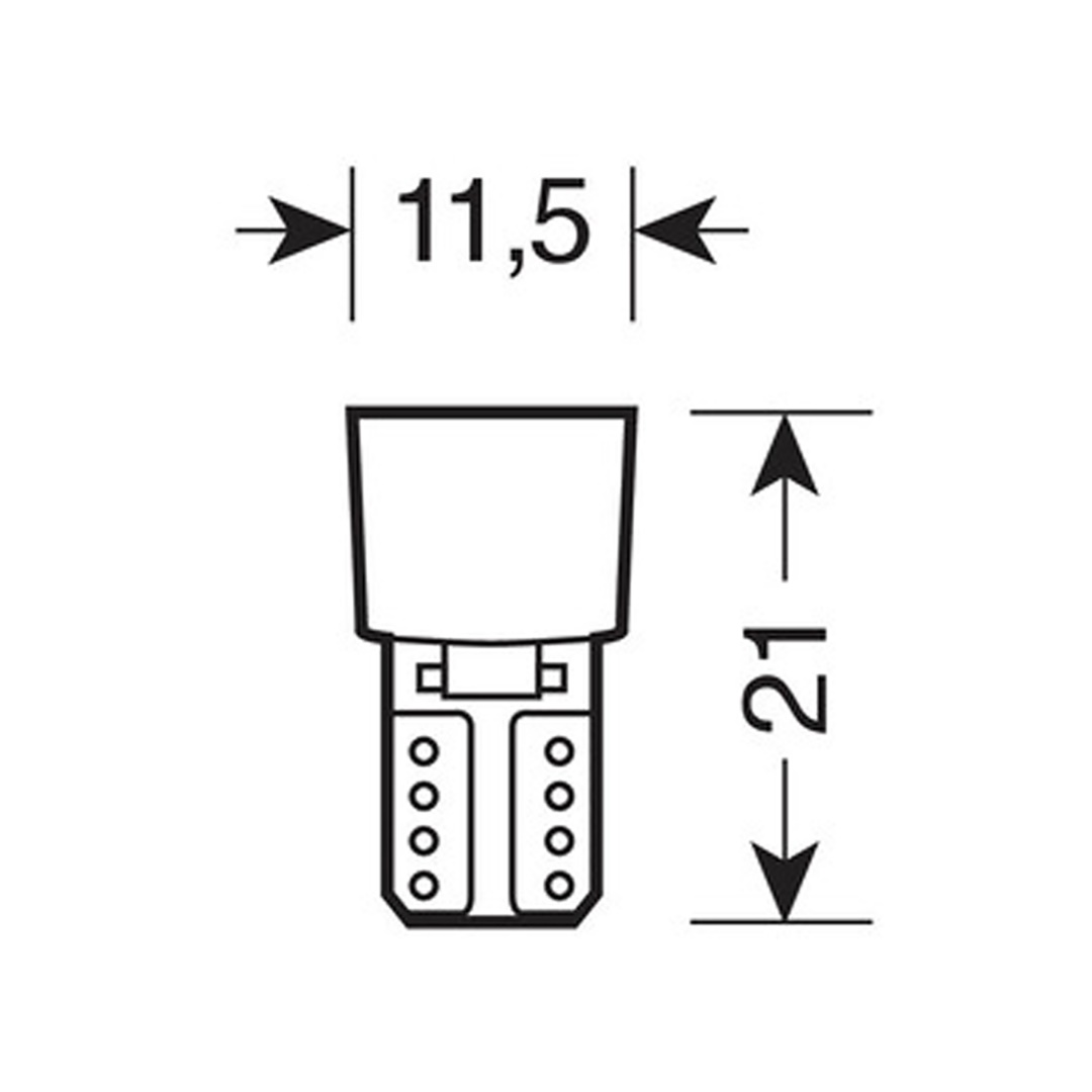 Εικόνα 2 από 4 — T10 W5W 24V W2,1×9,5d 24lm 6SMD LED ΠΟΡΤΟΚΑΛΙ (ΚΑΡΦΩΤΟ-ΔΙΠΛΗΣ ΠΟΛΙΚΟΤΗΤΑΣ CAN-BUS) 2ΤΕΜ.