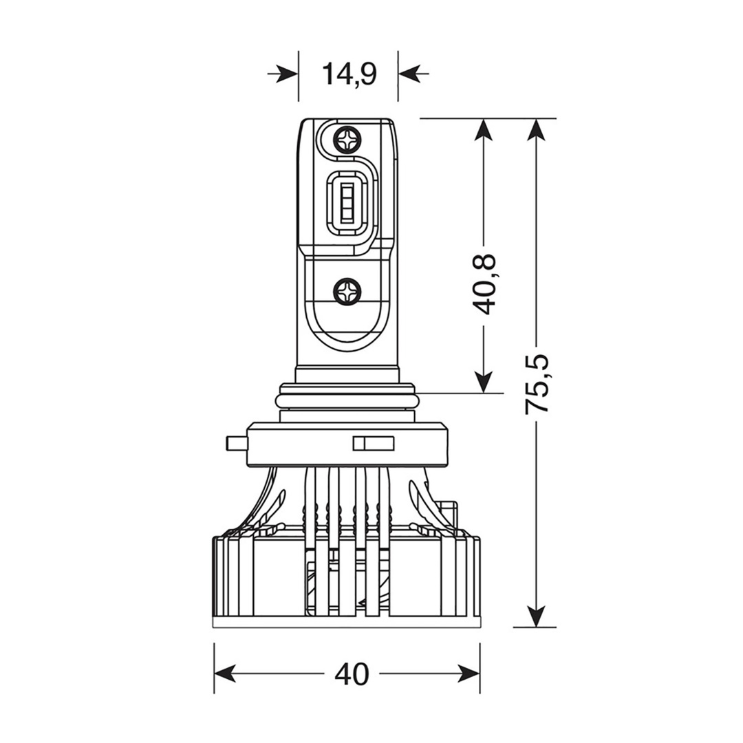 Εικόνα 2 από 3 — H10/HB3 9005 9-32V 6.500K 6.000lm 72W P20d HALO LED SERIE 7 COMPACT 6LED CREE 2ΤΕΜ. LED KIT