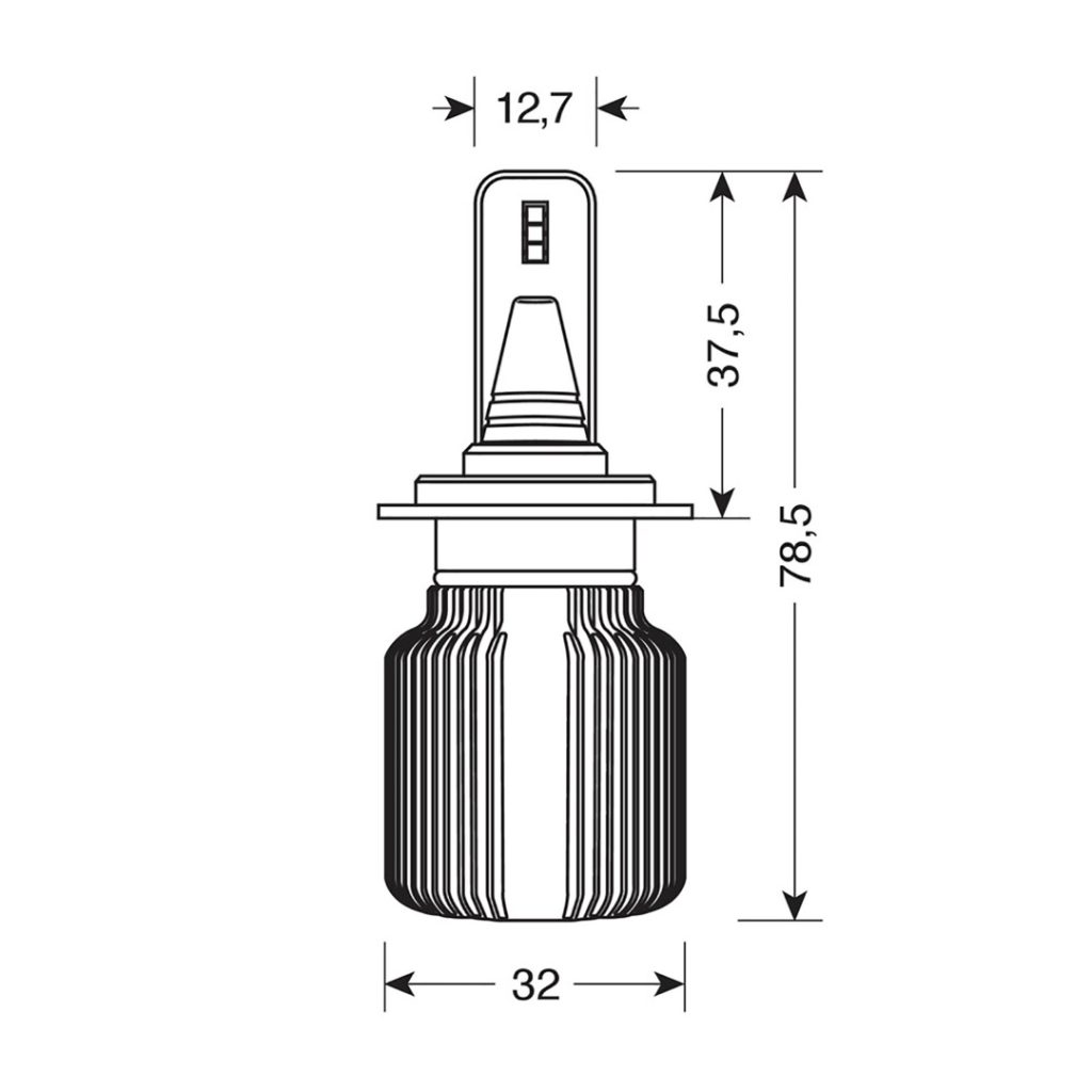 Εικόνα 4 από 6 — H7 9-32V PX26d 6LED 6.500K 4.000lm 20W CANBUS SEOUL CSP-Y19chips HALO LED BLADE 2ΤΕΜ.