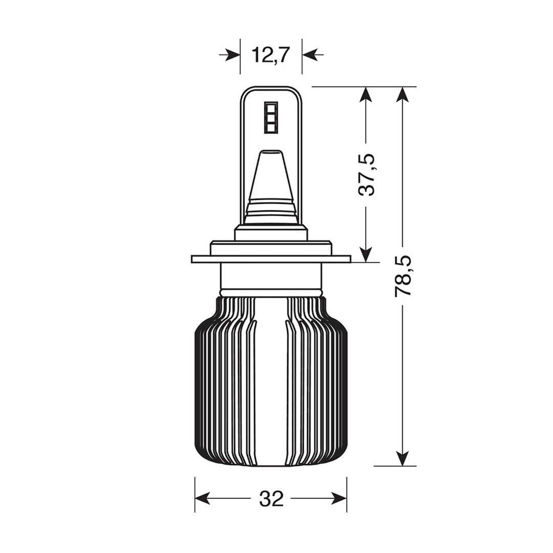 Εικόνα 4 από 6 — H7 9-32V PX26d 6LED 6.500K 4.000lm 20W CANBUS SEOUL CSP-Y19chips HALO LED BLADE 2ΤΕΜ.
