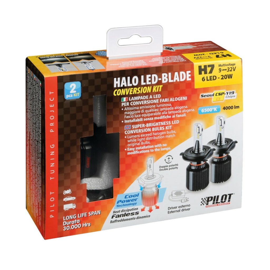 Εικόνα 6 από 6 — H7 9-32V PX26d 6LED 6.500K 4.000lm 20W CANBUS SEOUL CSP-Y19chips HALO LED BLADE 2ΤΕΜ.