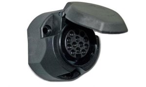 Amio - Πρίζα Κοτσαδόρου 13-Pin Θηλυκή 12V Πλαστική Μαύρη για Τρέιλερ Τροχόσπιτο και Σκάφος - 1 τεμ. (01325/AM)