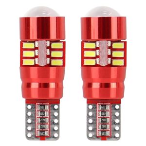 Amio – LED CANBUS T10 W5W 12V W2.1x9.5d 5600K 27xSMD 3014HP Καρφωτό Λευκό για Φώτα Θέσης & Εσωτερικού Αυτοκινήτου – 2 Τεμ. (01446/AM)
