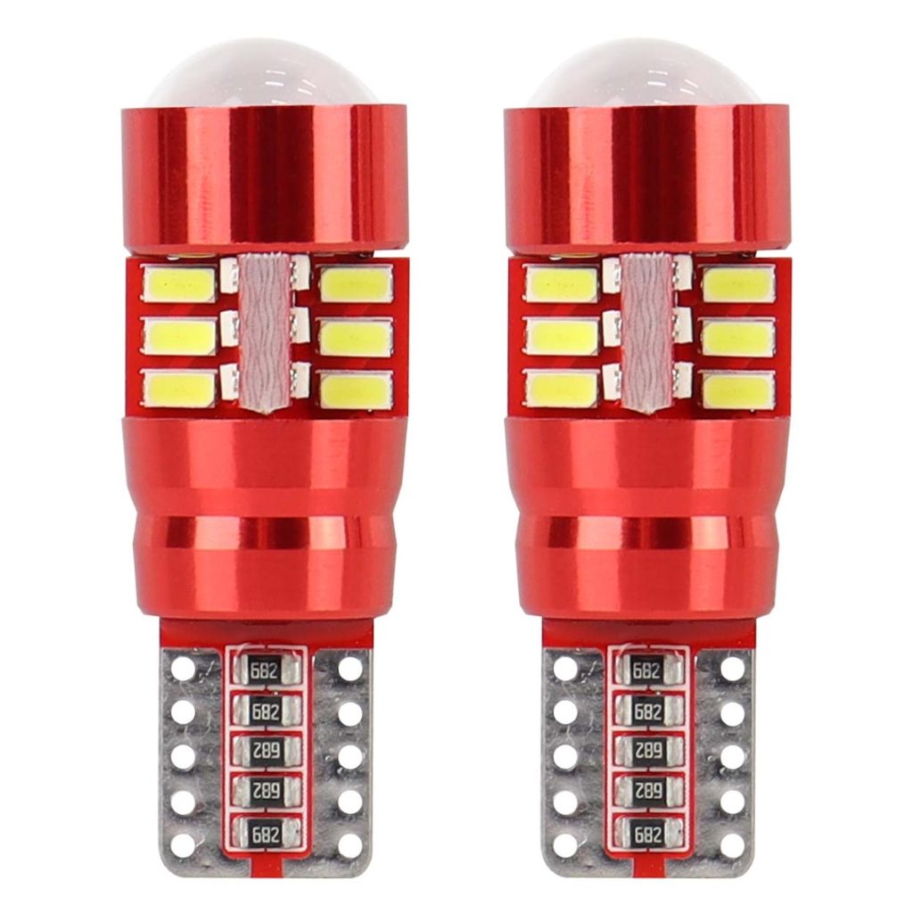 Εικόνα 1 από 3 — Amio – LED CANBUS T10 W5W 12V W2.1×9.5d 5600K 27xSMD 3014HP Καρφωτό Λευκό για Φώτα Θέσης & Εσωτερικού Αυτοκινήτου – 2 Τεμ. (01446/AM)