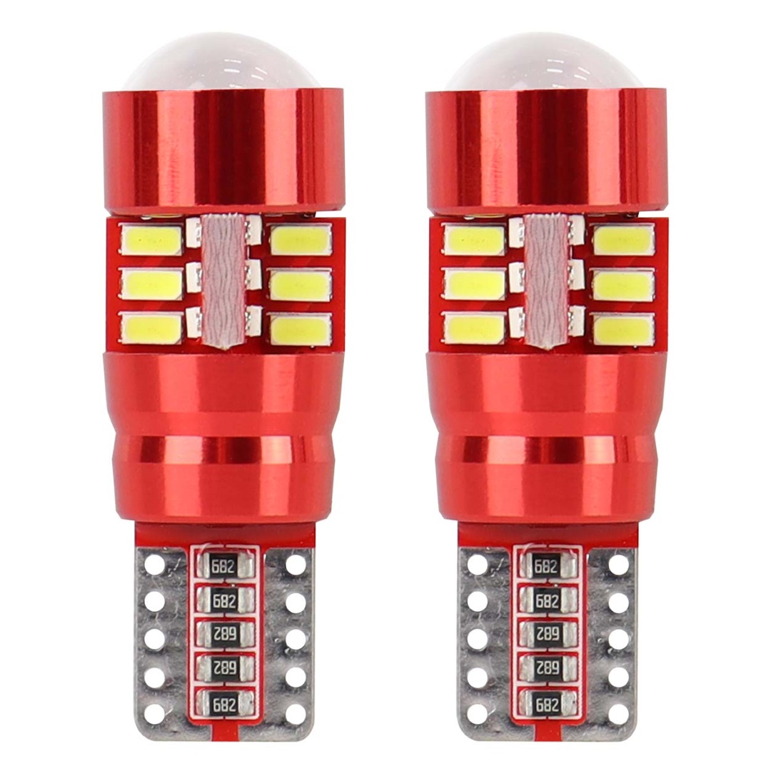 Εικόνα 1 από 3 — Amio – LED CANBUS T10 W5W 12V W2.1×9.5d 5600K 27xSMD 3014HP Καρφωτό Λευκό για Φώτα Θέσης & Εσωτερικού Αυτοκινήτου – 2 Τεμ. (01446/AM)