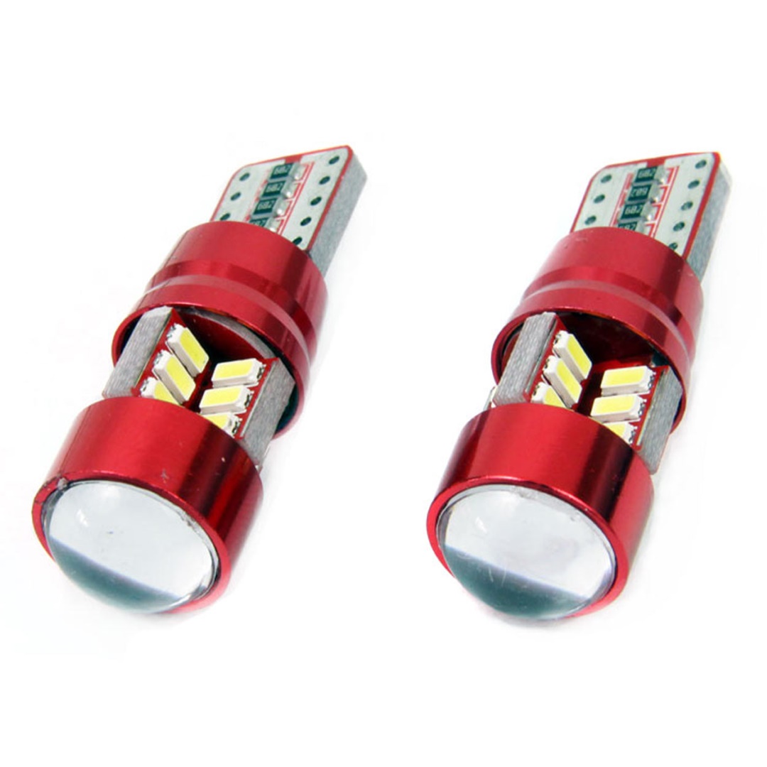 Εικόνα 2 από 3 — Amio – LED CANBUS T10 W5W 12V W2.1×9.5d 5600K 27xSMD 3014HP Καρφωτό Λευκό για Φώτα Θέσης & Εσωτερικού Αυτοκινήτου – 2 Τεμ. (01446/AM)