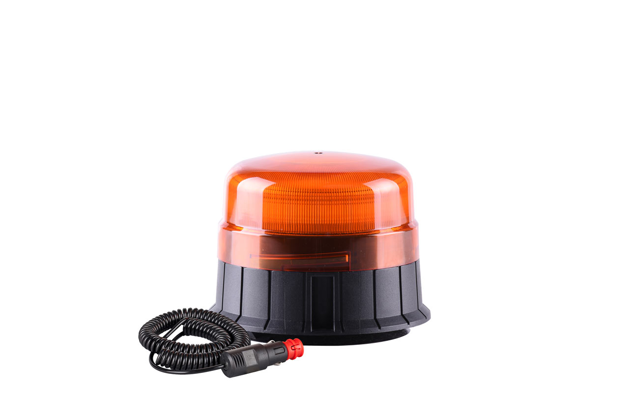 Εικόνα 1 από 3 — Amio – Φάρος Προειδοποίησης W01M LED 12/24V Amber 39xSMD Μαγνητικός/Βιδωτός με Φις Αναπτήρα 142x116mm για Αυτοκίνητο & Φορτηγό – 1 Τεμ. (01500/AM)