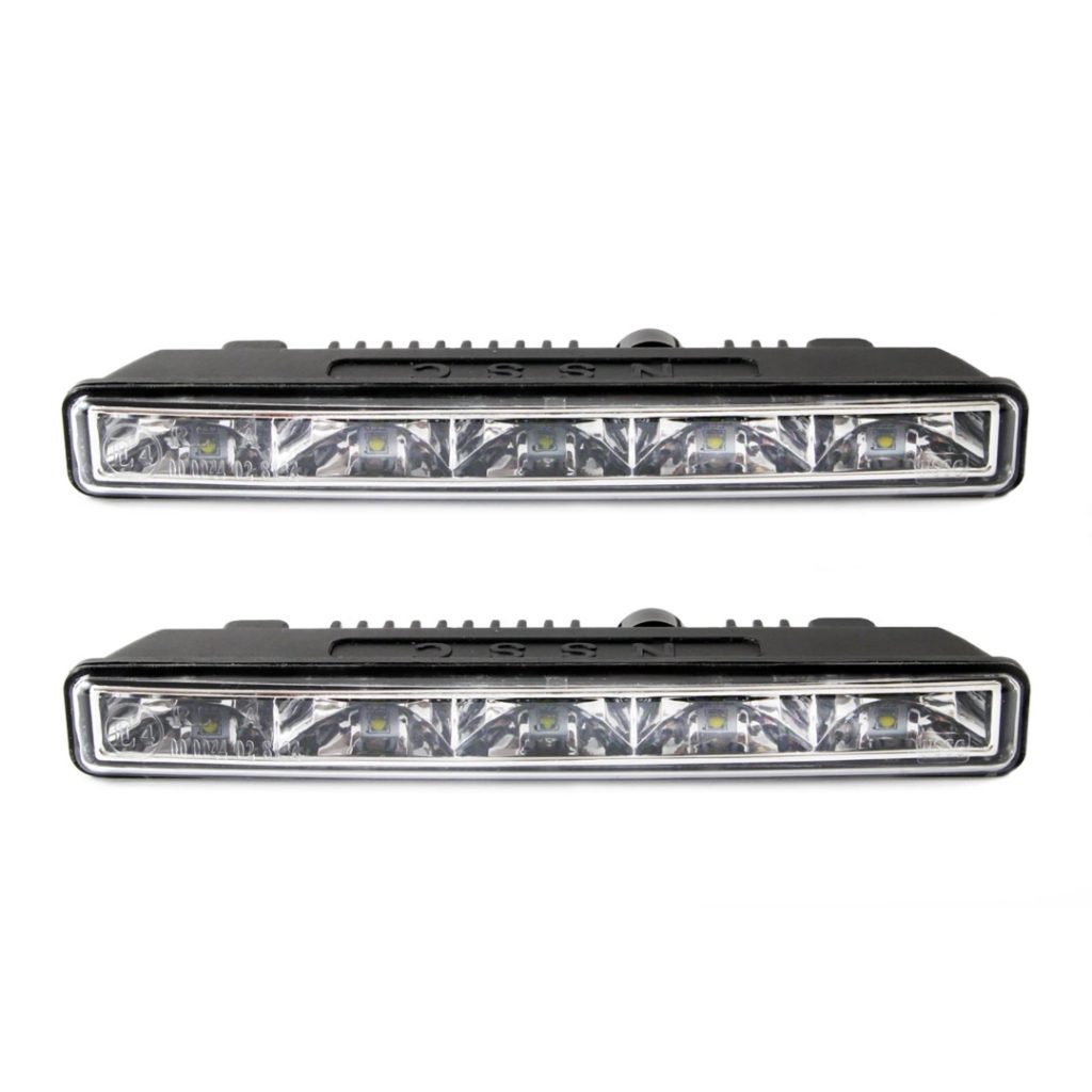 Εικόνα 1 από 4 — Amio – Φώτα Ημέρας DRL LED 12/24V 10.64W 10LED 1000lm για Αυτοκίνητο & Φορτηγό 187x24x56mm – Σετ 2 Τεμ. (01520/AM)