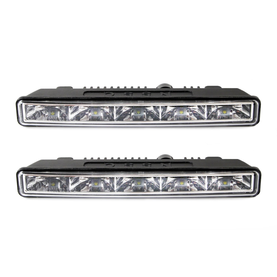 Εικόνα 1 από 4 — Amio – Φώτα Ημέρας DRL LED 12/24V 10.64W 10LED 1000lm για Αυτοκίνητο & Φορτηγό 187x24x56mm – Σετ 2 Τεμ. (01520/AM)