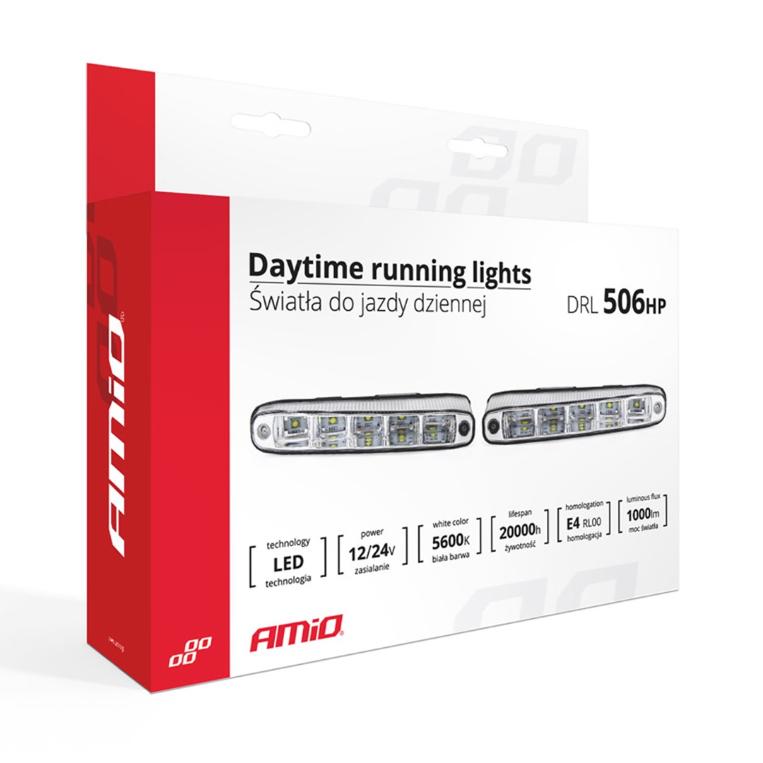 Εικόνα 9 από 9 — Amio – Φώτα Ημέρας DRL LED 12/24V 1000Lm για Αυξημένη Ορατότητα & Ασφάλεια σε Αυτοκίνητο & Φορτηγό – Σετ 2 Τεμ. (01522/AM)