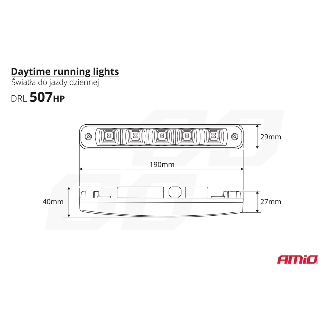 Εικόνα 7 από 8 — Amio – Φώτα Ημέρας DRL LED 12/24V 1000Lm για Μέγιστη Ορατότητα & Ασφάλεια σε Αυτοκίνητο & Φορτηγό – Σετ 2 Τεμ. (01523/AM)