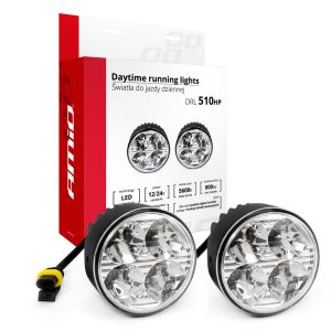Amio – Στρογγυλά Φώτα Ημέρας DRL LED 12/24V 800Lm για Αυξημένη Ορατότητα & Ασφάλεια σε Αυτοκίνητο & Φορτηγό – Σετ 2 Τεμ. (01524/AM)