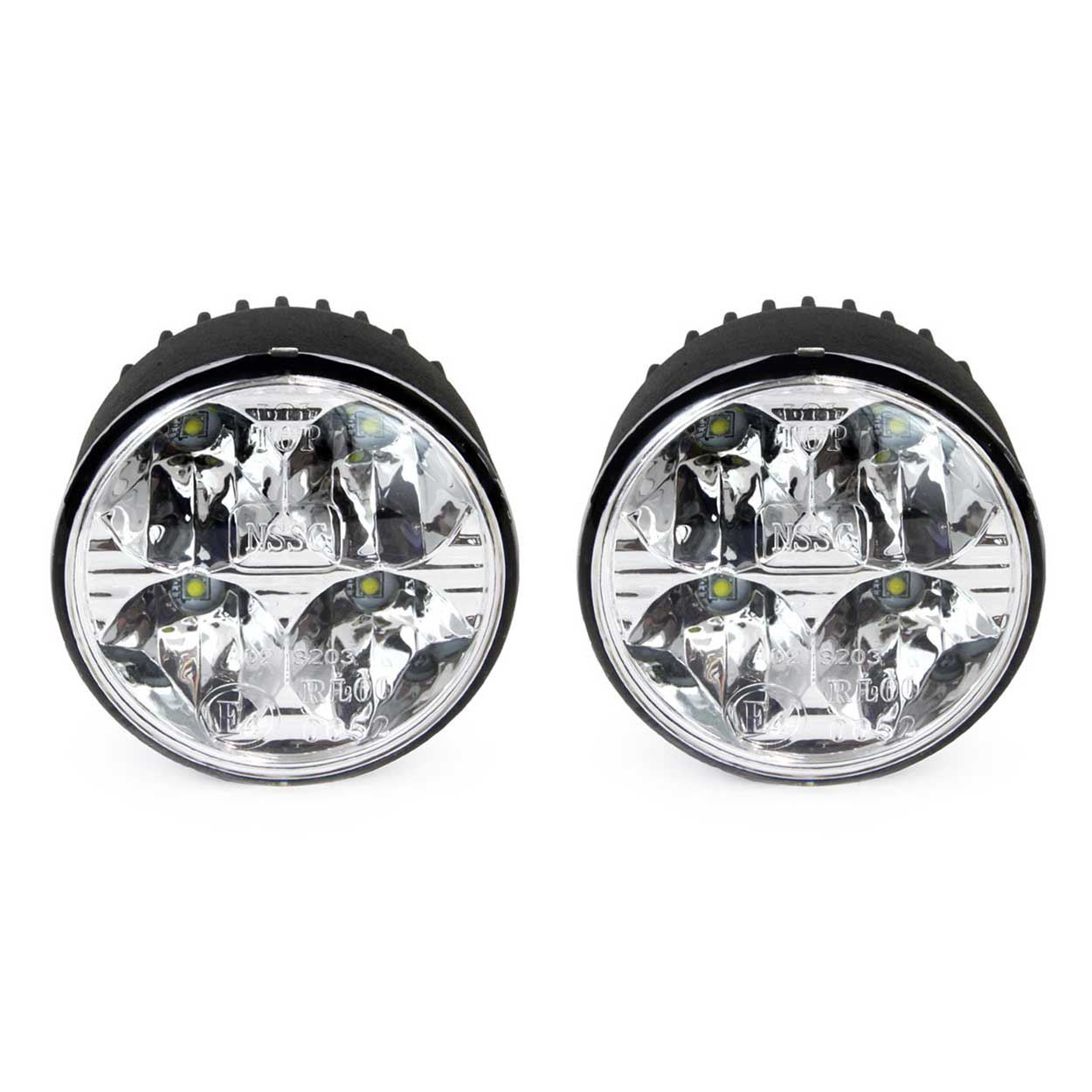 Εικόνα 3 από 9 — Amio – Στρογγυλά Φώτα Ημέρας DRL LED 12/24V 800Lm για Αυξημένη Ορατότητα & Ασφάλεια σε Αυτοκίνητο & Φορτηγό – Σετ 2 Τεμ. (01524/AM)