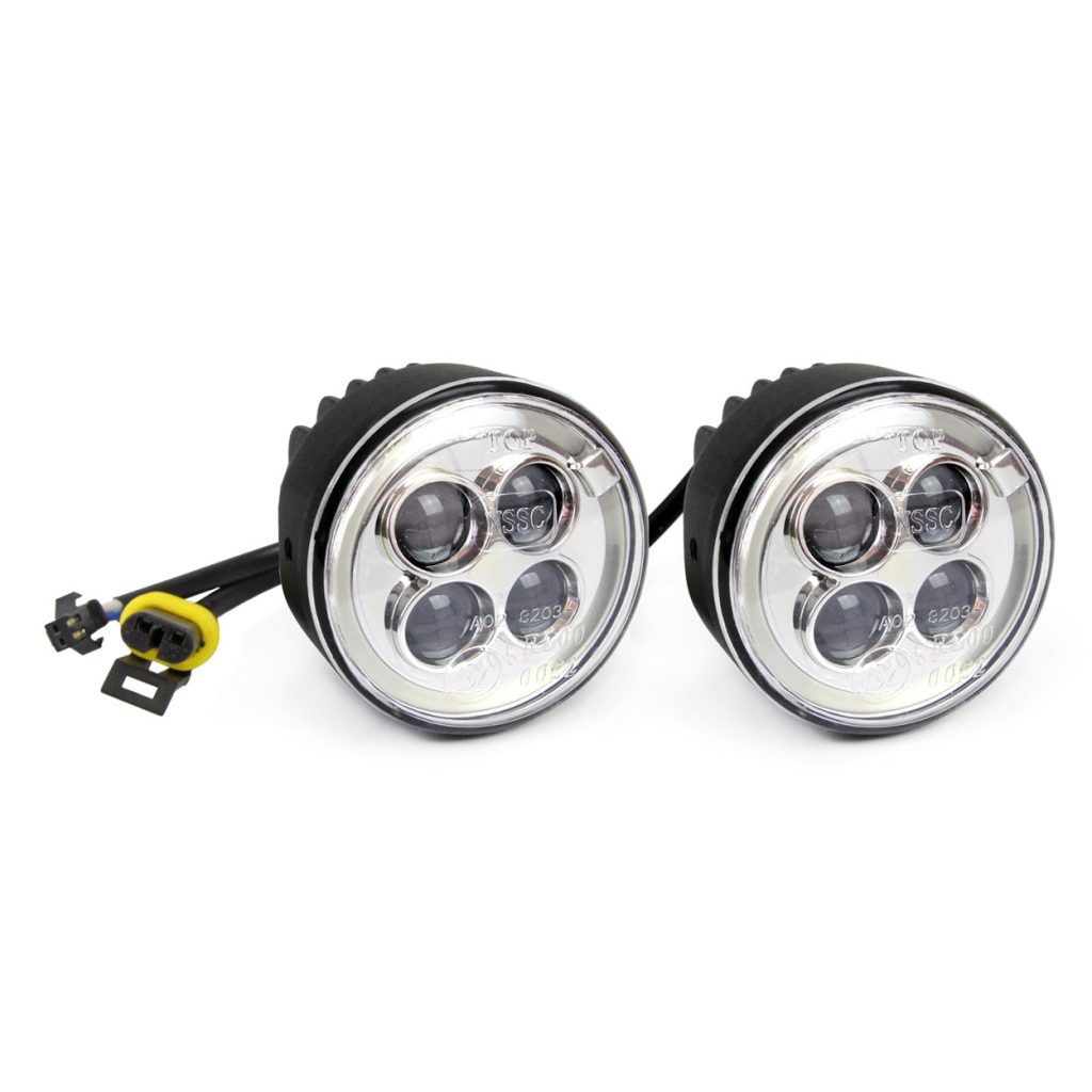 Εικόνα 2 από 9 — Amio – Στρογγυλά Φώτα Ημέρας DRL LED 12V 800Lm για Αυξημένη Ορατότητα & Ασφάλεια σε Αυτοκίνητο – Σετ 2 Τεμ. (01525/AM)