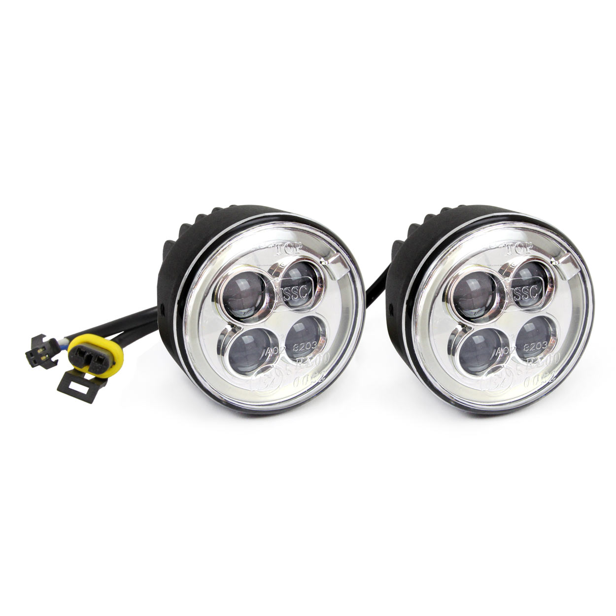 Εικόνα 2 από 9 — Amio – Στρογγυλά Φώτα Ημέρας DRL LED 12V 800Lm για Αυξημένη Ορατότητα & Ασφάλεια σε Αυτοκίνητο – Σετ 2 Τεμ. (01525/AM)