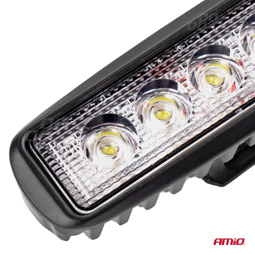 Εικόνα 3 από 13 — Amio – Προβολέας Εργασίας LED WL01 DAYLINE 9-60V 18W 6000K 6 LED Spot για Ισχυρό Φωτισμό σε Καθημερινή Χρήση – 1 Τεμ. (01612/AM)