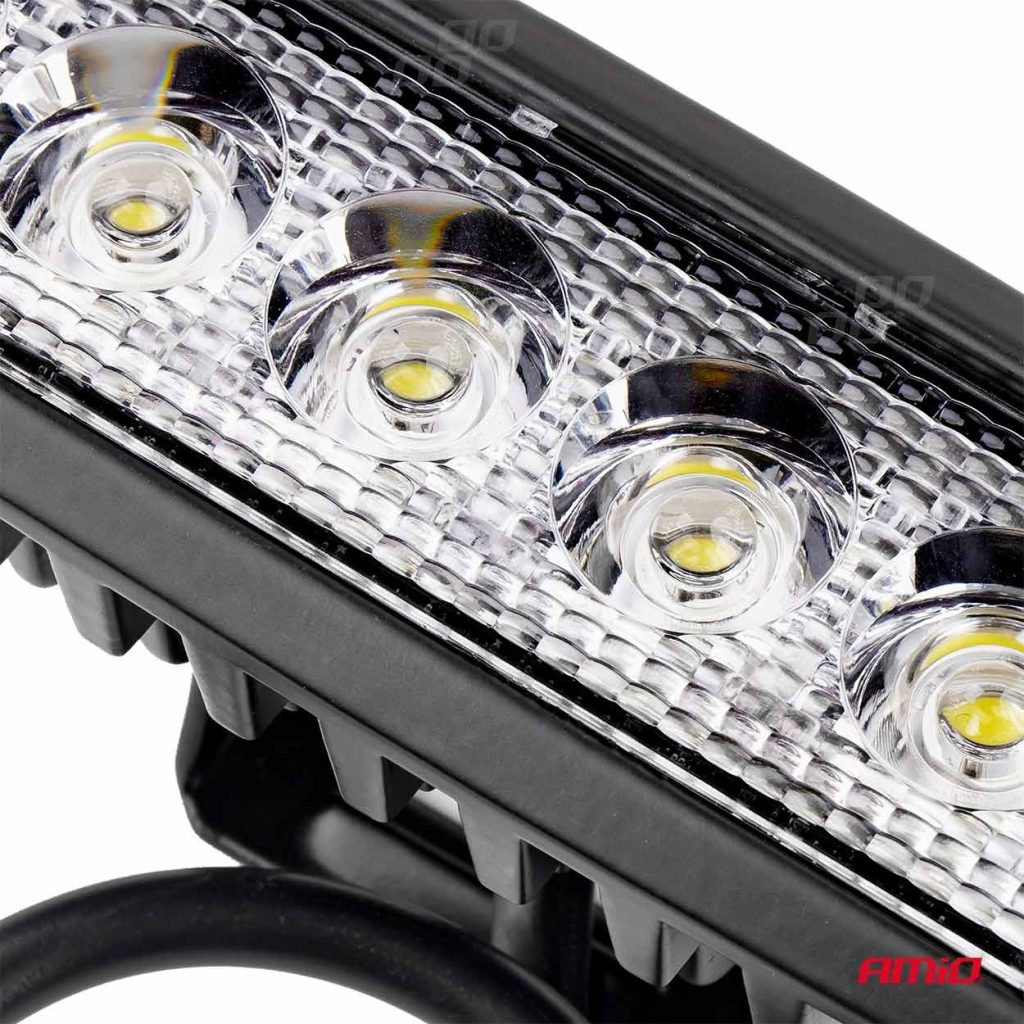 Εικόνα 5 από 13 — Amio – Προβολέας Εργασίας LED WL01 DAYLINE 9-60V 18W 6000K 6 LED Spot για Ισχυρό Φωτισμό σε Καθημερινή Χρήση – 1 Τεμ. (01612/AM)
