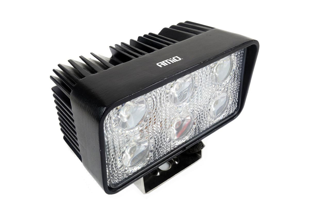 Εικόνα 2 από 2 — Amio – Προβολέας Εργασίας LED AWL02 9-60V 18W 6000K 6 LED Spot για Ισχυρό Φωτισμό σε Καθημερινή Χρήση – 1 Τεμ. (01613/AM)