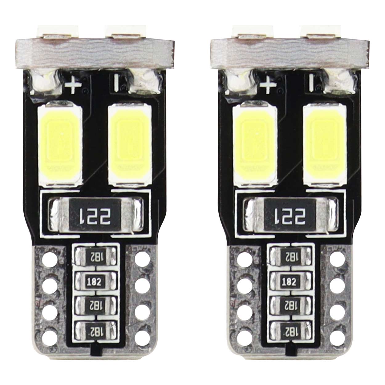 Εικόνα 1 από 3 — Amio – Λαμπάκια LED T10 W5W 12V 1W 5600K 6xSMD 5730 CANBUS Καρφωτά για Ισχυρό Λευκό Φωτισμό σε Καθημερινή Χρήση – Σετ 2 Τεμ. (01622/AM)