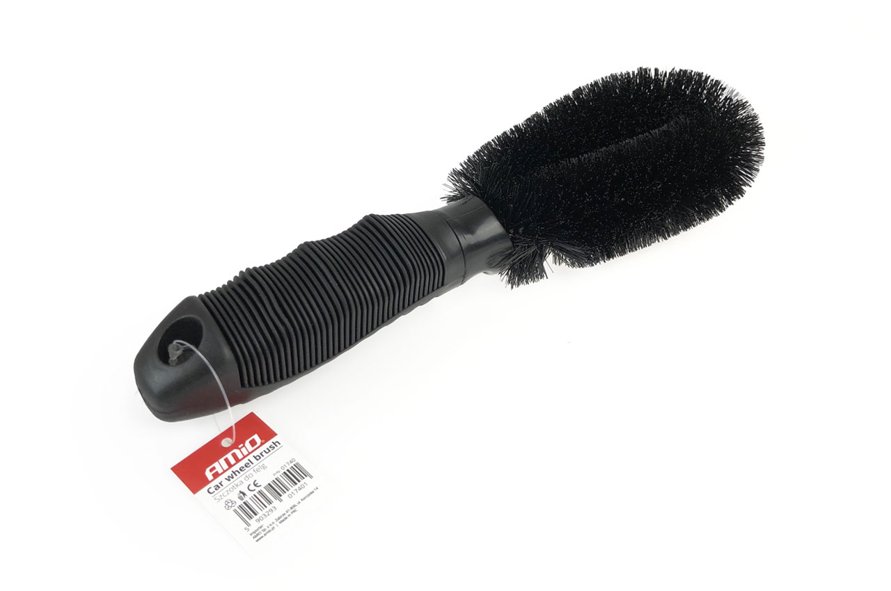 Εικόνα 1 από 2 — Amio – Βούρτσα Καθαρισμού Ζαντών BRUSH-01 μήκους 26cm με Αντιολισθητική Λαβή για Βαθύ Καθαρισμό και Άνετη Χρήση σε Ζάντες και Ελαστικά – 1 Τεμ. (01740/AM)