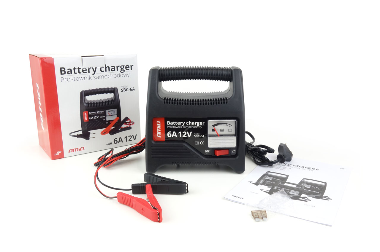 Εικόνα 5 από 5 — Amio – Φορτιστής Μπαταρίας 12V 6A για αξιόπιστη φόρτιση μπαταριών 20-80Ah με προστασία υπερφόρτωσης και ένδειξη κατάστασης φόρτισης για ασφαλή και εύκολη χρήση – 1 Τεμ. (02085/AM)