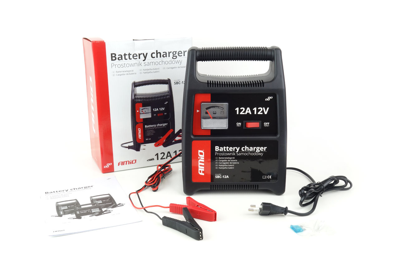 Εικόνα 4 από 4 — Amio – Φορτιστής Μπαταρίας 12V 12A για γρήγορη φόρτιση μπαταριών 32-90Ah με προστατευμένους ακροδέκτες και σταθερή απόδοση για αξιόπιστη χρήση σε απαιτητικές εφαρμογές – 1 Τεμ. (02089/AM)