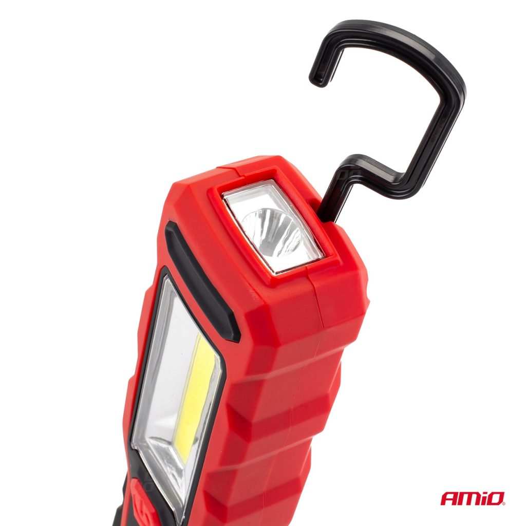 Εικόνα 3 από 8 — AMiO – Φακός εργασίας WT02 COB LED 150/300lm 3W με περιστροφή 180°, φωτίστε με απόλυτη ακρίβεια κάθε τυφλό σημείο του κινητήρα χάρη στη διπλή μαγνητική στήριξη – 1 Τεμ. (02171/AM)