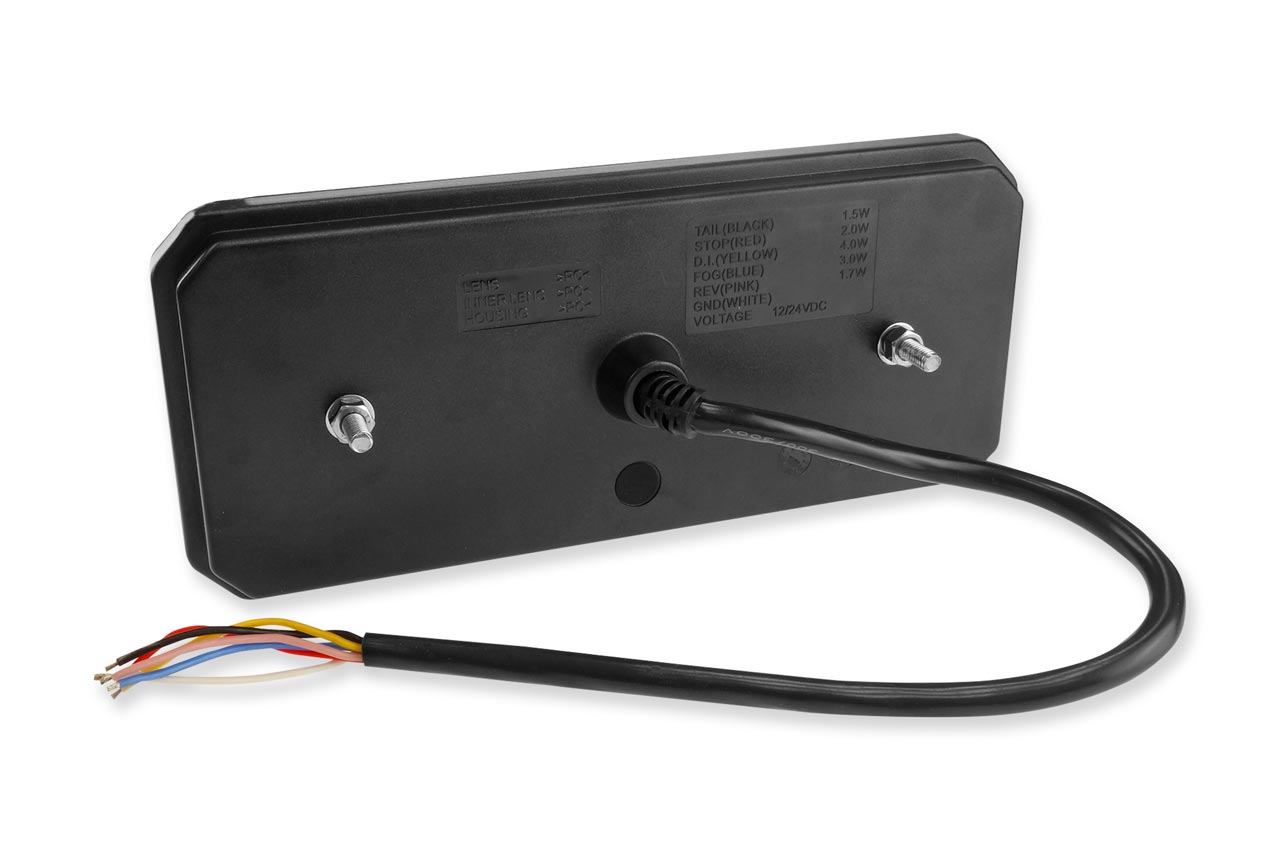 Εικόνα 2 από 3 — Amio – ΦΑΝΑΡΙ ΠΙΣΙΝΟ ΔΕΞΙ RCL-02-R 10-30V LED 236x104x40mm ΜΕ ΚΑΛΩΔΙΟ 1ΤΕΜ (02365/AM)