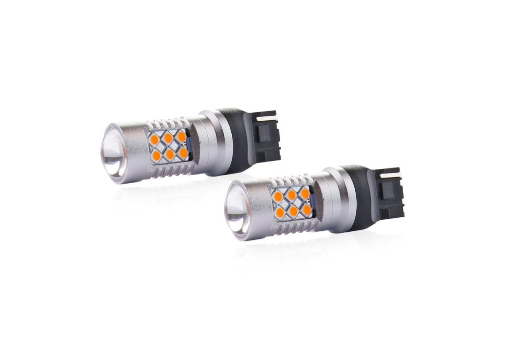 Εικόνα 1 από 3 — Amio – WY21W T20 12/24V 6,2W 800lm LED 24xSMD3030 CAN-BUS ΚΙΤΡΙΝΟ 18x56mm 2ΤΕΜ. (02393/AM)