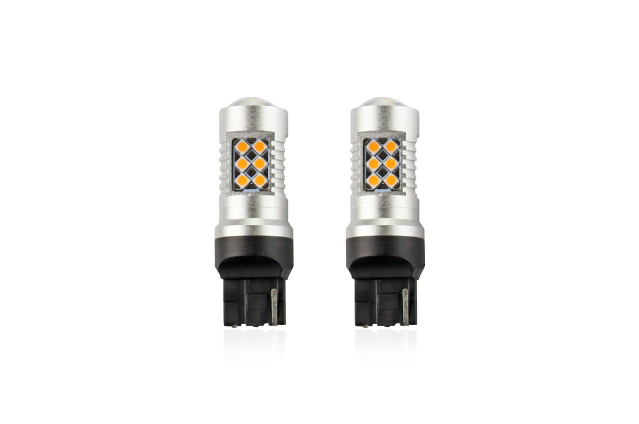 Εικόνα 2 από 3 — Amio – WY21W T20 12/24V 6,2W 800lm LED 24xSMD3030 CAN-BUS ΚΙΤΡΙΝΟ 18x56mm 2ΤΕΜ. (02393/AM)