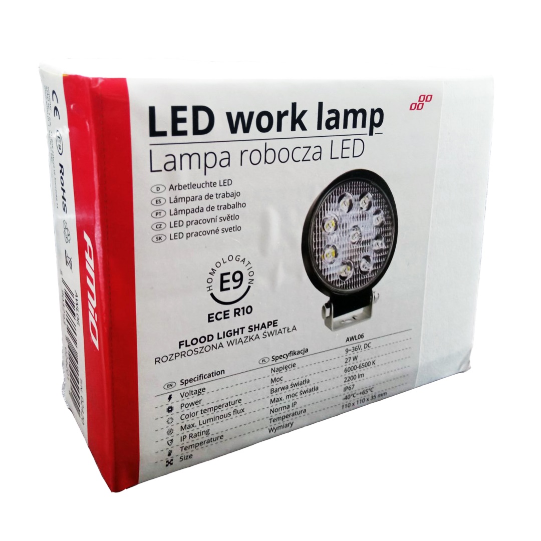 Εικόνα 6 από 6 — Amio – ΠΡΟΒΟΛΕΑΣ ΕΡΓΑΣΙΑΣ WORKING LAMP FLOOD 9LED 3030 9-36V 2160lm 6000K Φ 110mm AWL06 – 1 ΤΕΜ. (02420/AM)