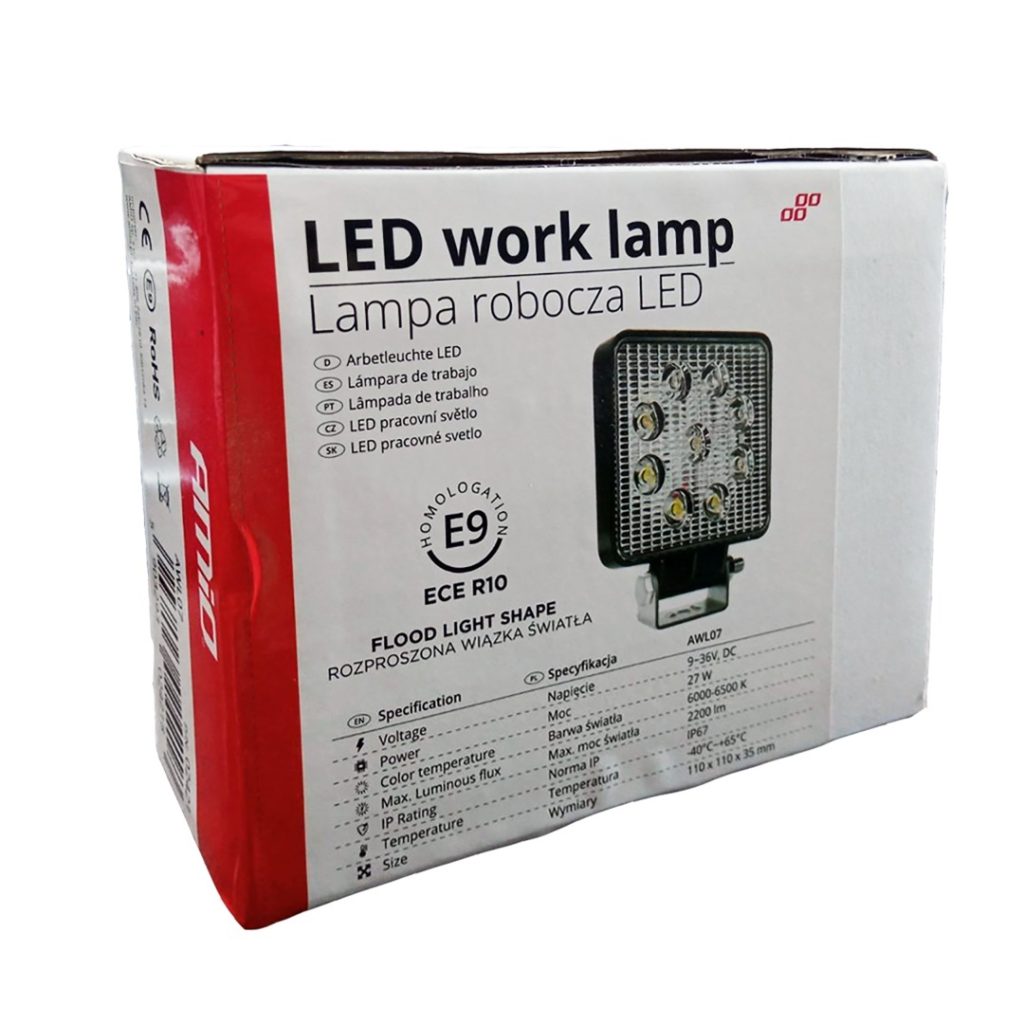 Εικόνα 6 από 6 — Amio – ΠΡΟΒΟΛΕΑΣ ΕΡΓΑΣΙΑΣ WORKING LAMP FLOOD 9LED 3030 9-36V 2160lm 6000K 110x110mm AWL07 – 1 ΤΕΜ. (02421/AM)