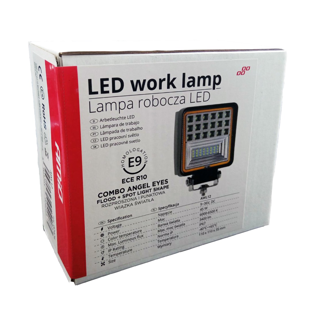 Εικόνα 4 από 4 — Amio – ΠΡΟΒΟΛΕΑΣ ΕΡΓΑΣΙΑΣ WORKING LAMP 42LED 3030 9-36V 3360lm 6000K 110x110mm AWL12 – 1 ΤΕΜ. (02426/AM)