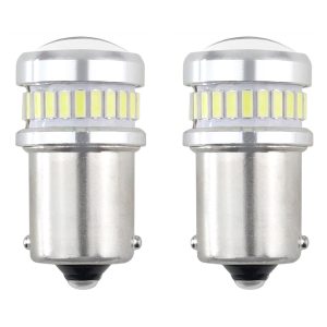 Amio - R5W/R10W 12/24V BA15s 24+6xSMD3030 CAN-BUS ΔΙΑΘΛΑΣΗΣ (ΜΟΝΟΠΟΛΙΚΟ/ΦΟΥΝΤΟΥΚΙ) LED - 2ΤΕΜ. (02448/AM)