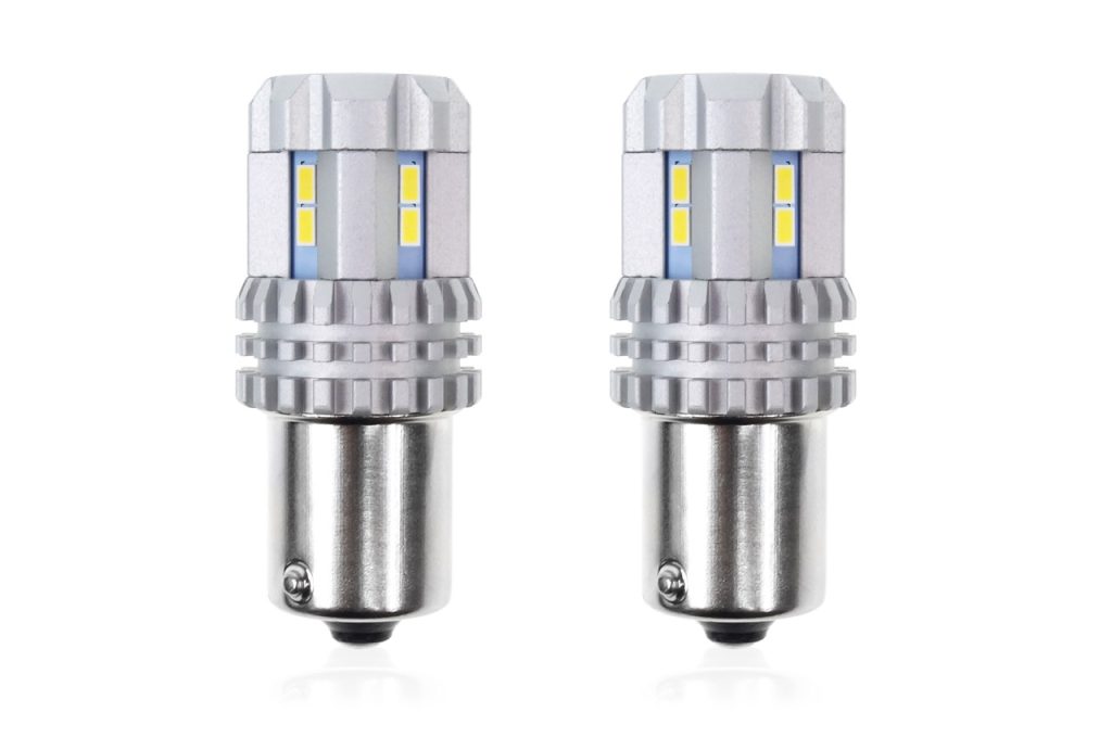 Εικόνα 1 από 2 — Amio – P21W BA15s 12/24V 22LED SMD ULTRABRIGHT CANBUS ΛΕΥΚΟ 2ΤΕΜ. (02449/AM)