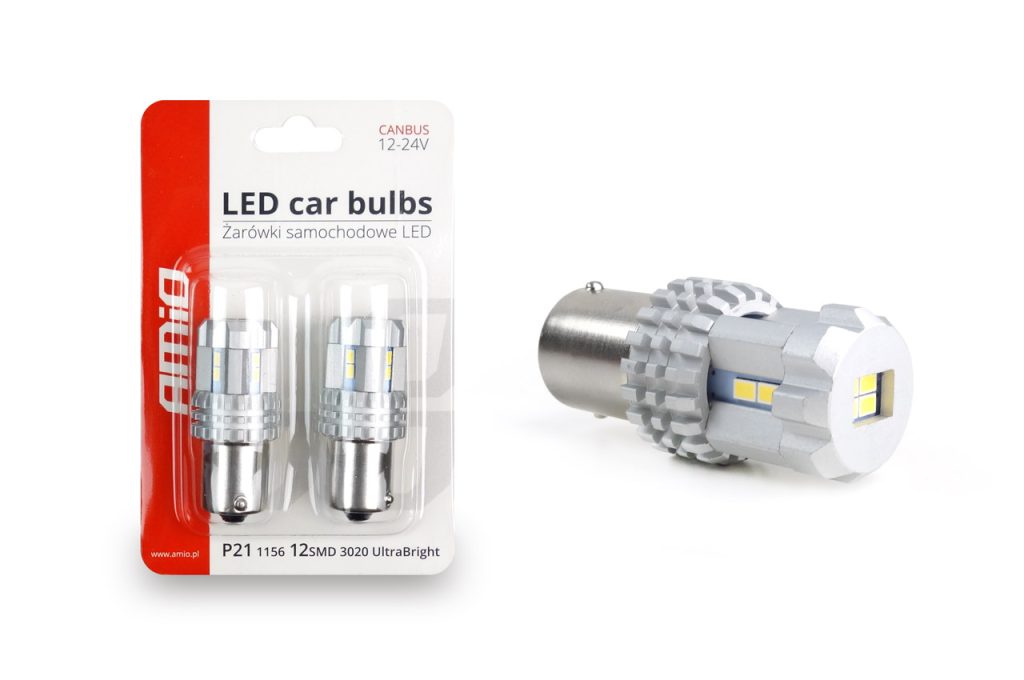 Εικόνα 2 από 2 — Amio – P21W BA15s 12/24V 22LED SMD ULTRABRIGHT CANBUS ΛΕΥΚΟ 2ΤΕΜ. (02449/AM)