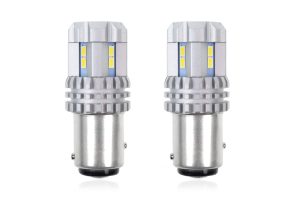Amio - P21/5W BAY15d 12/24V 22 LED SMD ULTRABRIGHT 3020 CANBUS ΛΕΥΚΟ 2ΤΕΜ. (02450/AM)