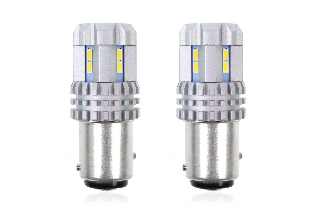 Εικόνα 1 από 4 — Amio – P21/5W BAY15d 12/24V 22 LED SMD ULTRABRIGHT 3020 CANBUS ΛΕΥΚΟ 2ΤΕΜ. (02450/AM)