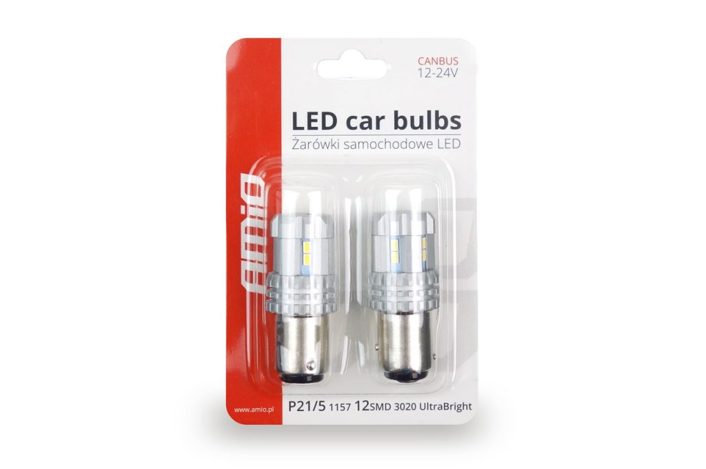 Εικόνα 4 από 4 — Amio – P21/5W BAY15d 12/24V 22 LED SMD ULTRABRIGHT 3020 CANBUS ΛΕΥΚΟ 2ΤΕΜ. (02450/AM)