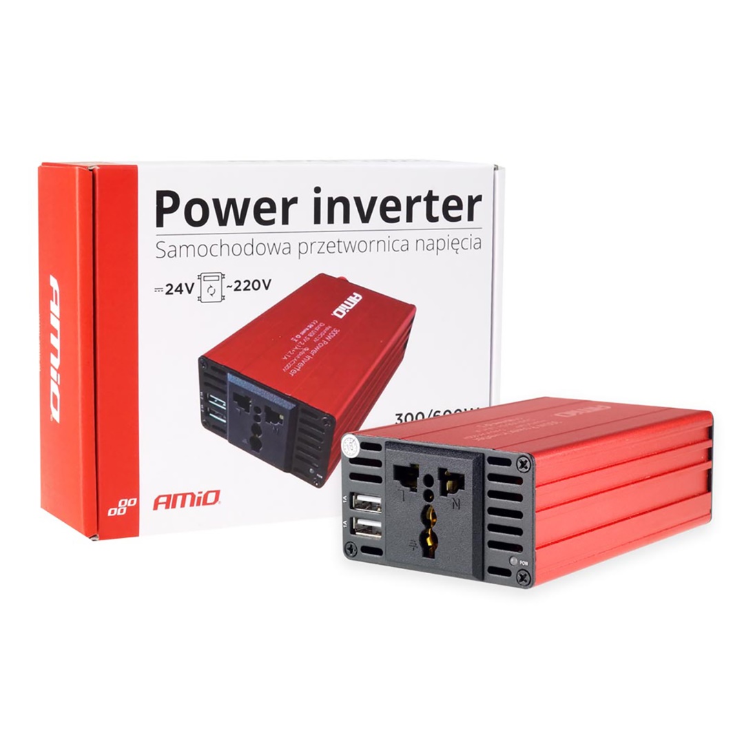 Εικόνα 5 από 5 — Amio – INVERTER 24-230V max300W-peak600W ME 2 USB – 1 ΤΕΜ. (02471/AM)